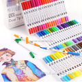 Coloring Brush Marker Pen Best-Selling 72/100 pcs Color Dual tip pens Supplier